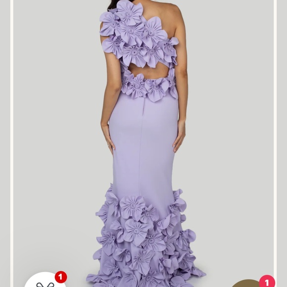 Greta Constantine designer formal gown size medium in colour Mauve - Picture 6 of 14